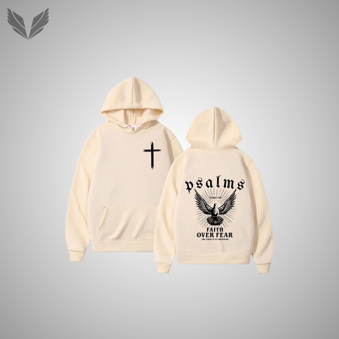 Verdano - Psalms Faith Over Fear - Hoodie (Beige)