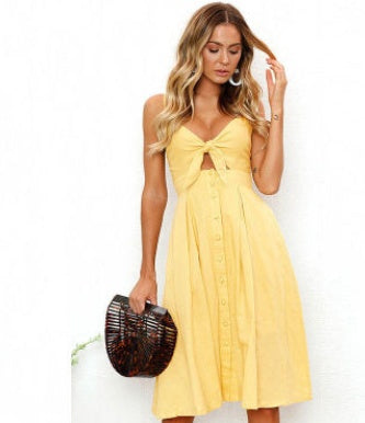 Stijlvolle Zomerjurk Sleevless Backless Strap voor Vrouwelijke Feesten
