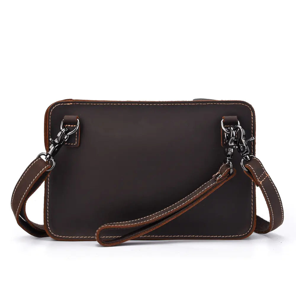 Retro Cowhide Single Shoulder Messenger Bag