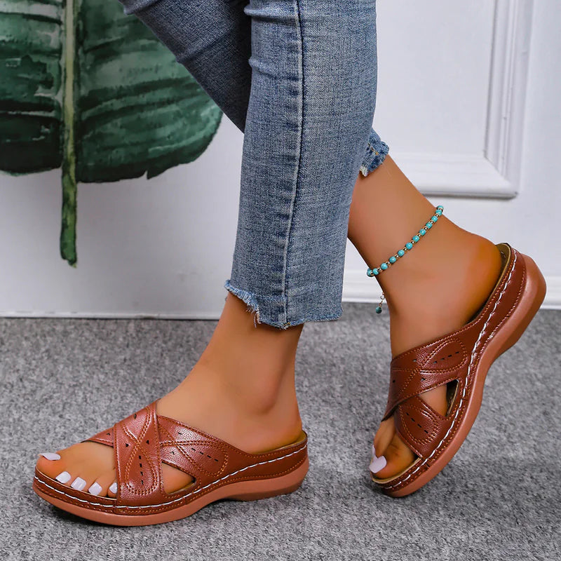 Vintage Wedge Sandals - Anti-slip Summer Slides