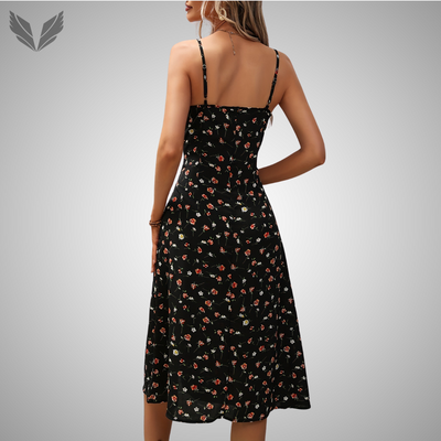 Sexy Summer Dot Dress (Zwart)