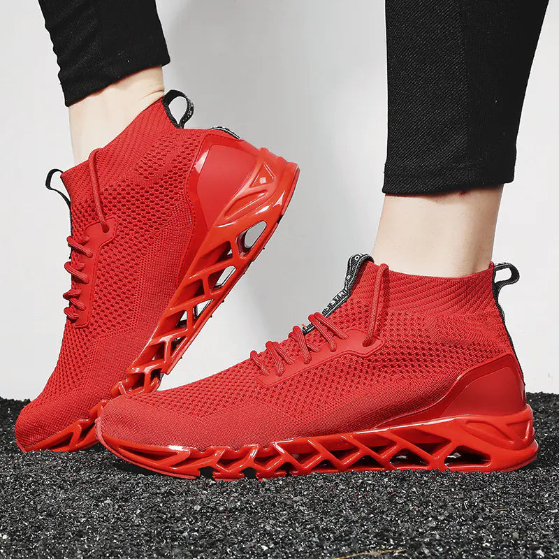 Men's Flyknit Mesh Sneakers for Outdoor Running