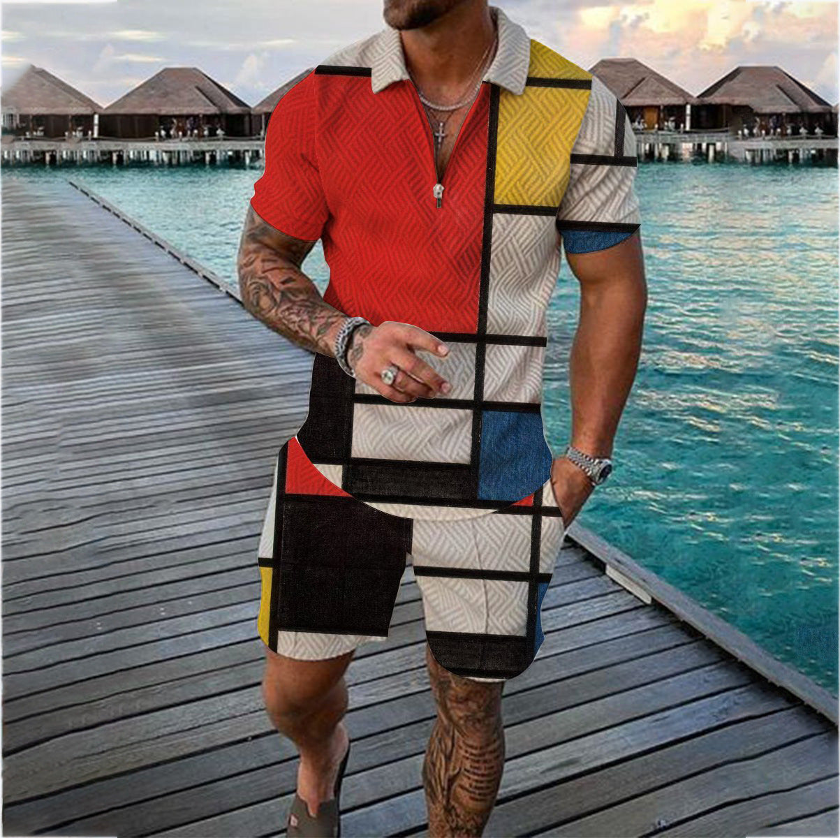 Men's Casual Polo/Short Set X (Stijl 2)