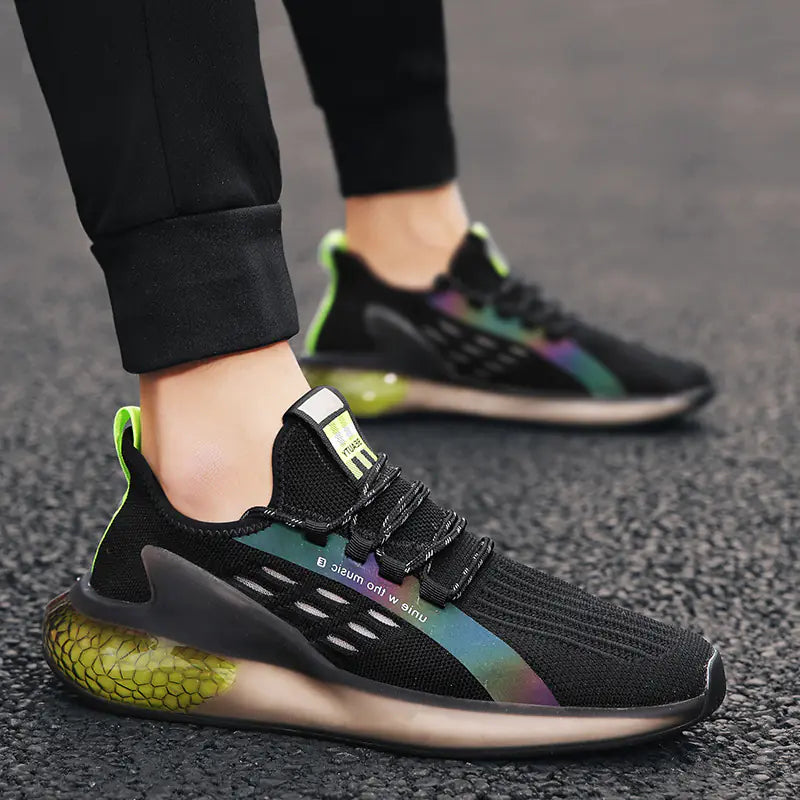 Men's Breathable Flyknit Outdoor Running Sneakers