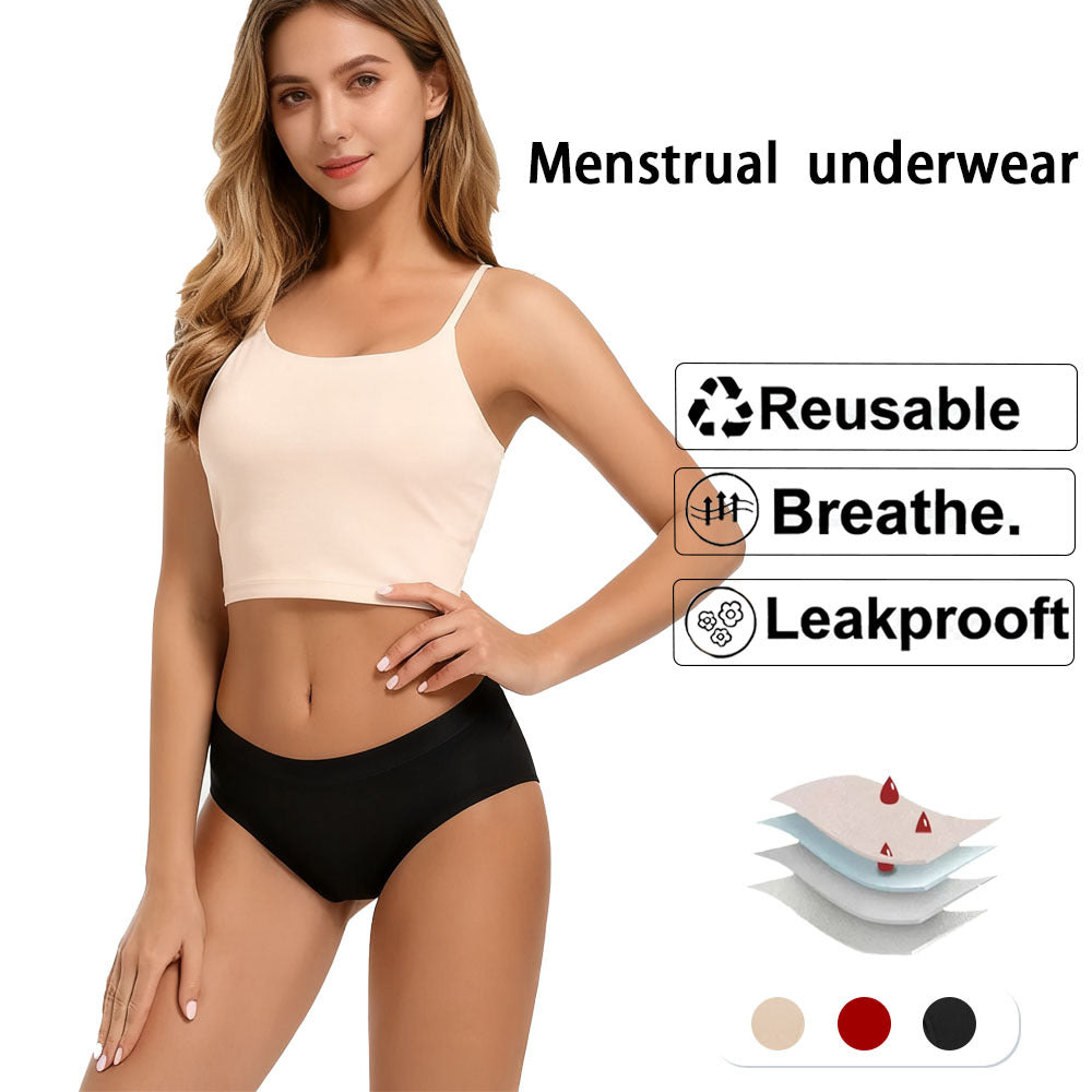 Cotton period underwear mid waist