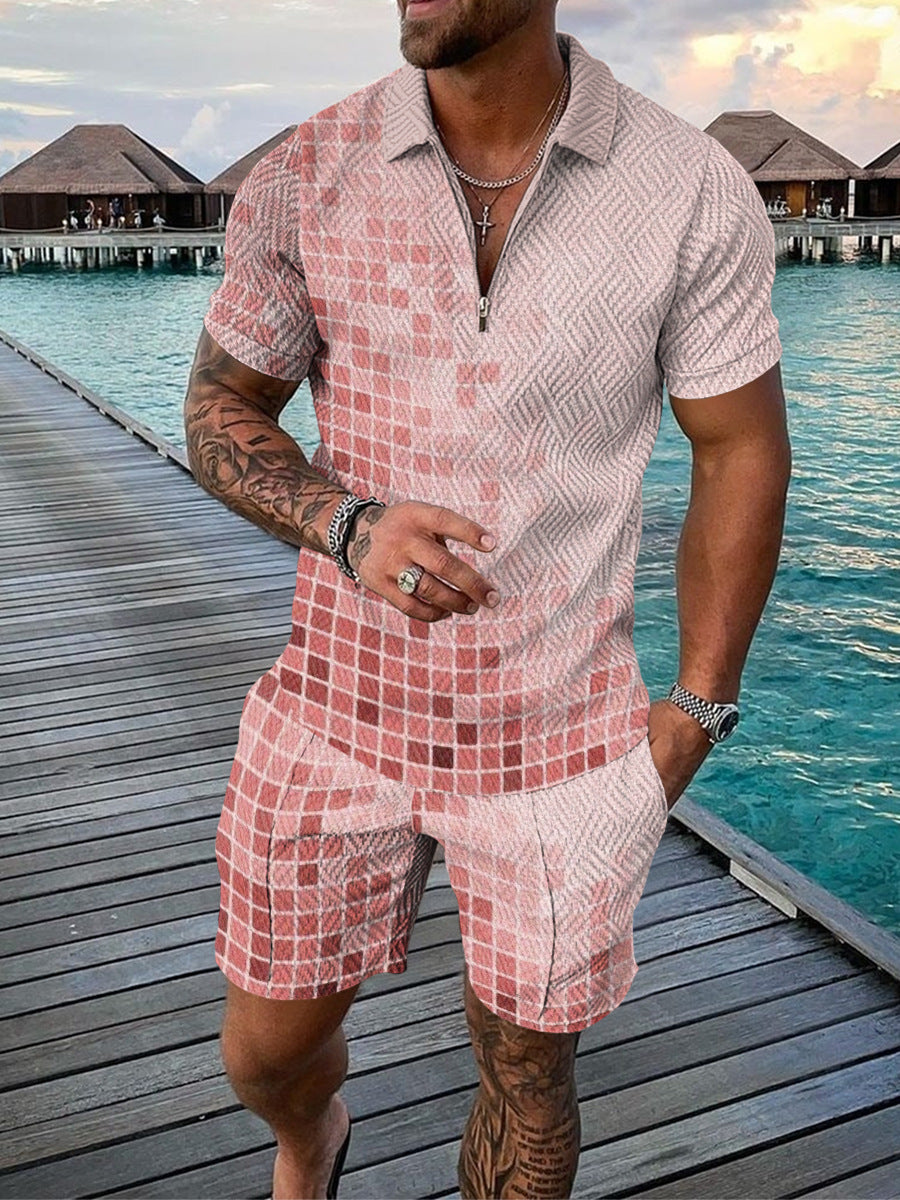 Men's Casual Polo/Short Set X (Stijl 2)