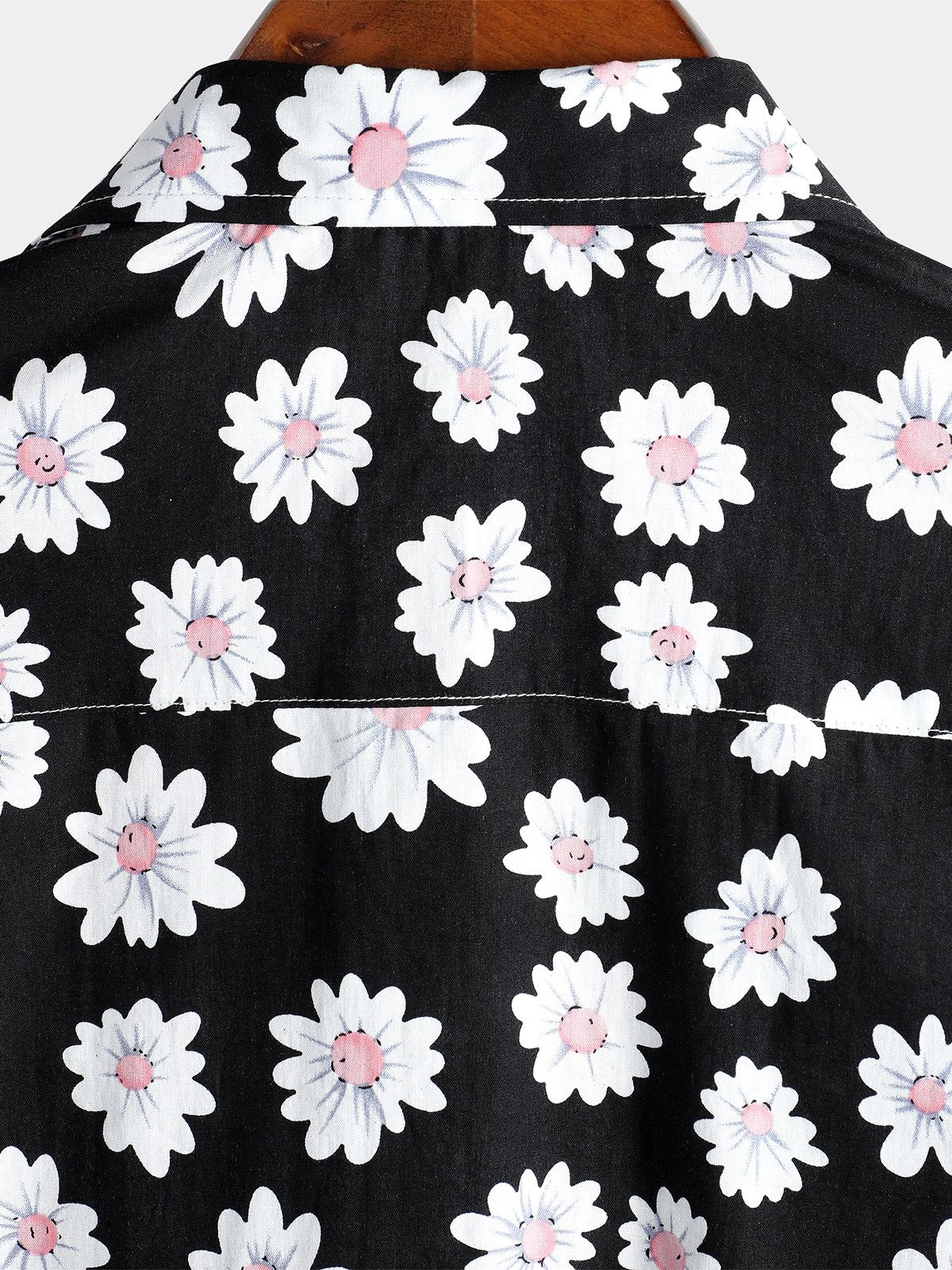 chemise d'homme en pur coton à imprimé style de vacances hawaïennes