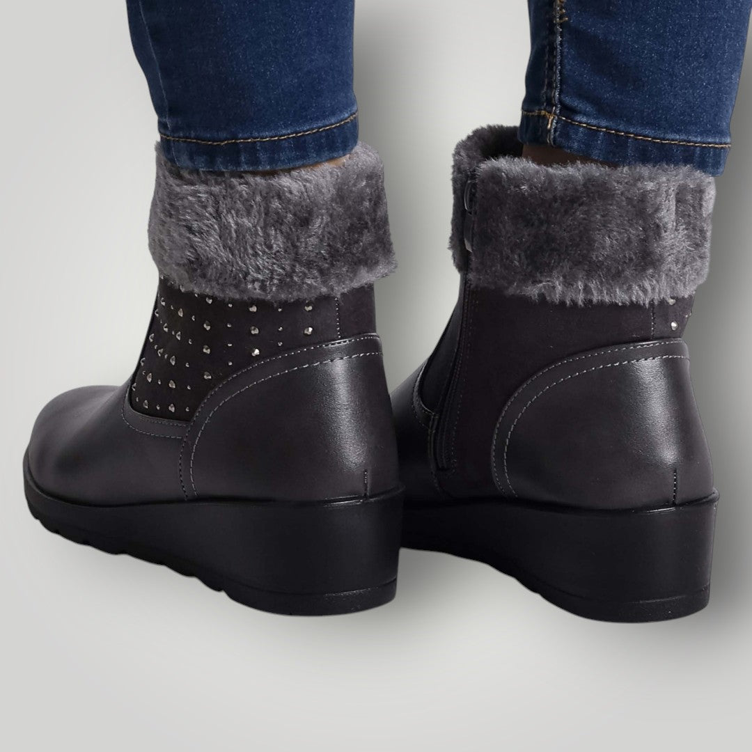 Dames Enkellaarzen met Pluche Voering