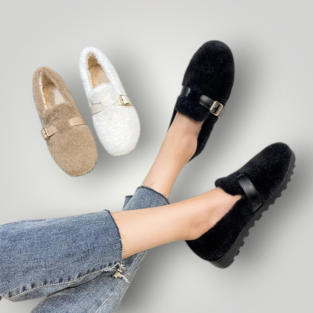 Dames Platte Schoenen met Pluche Voering