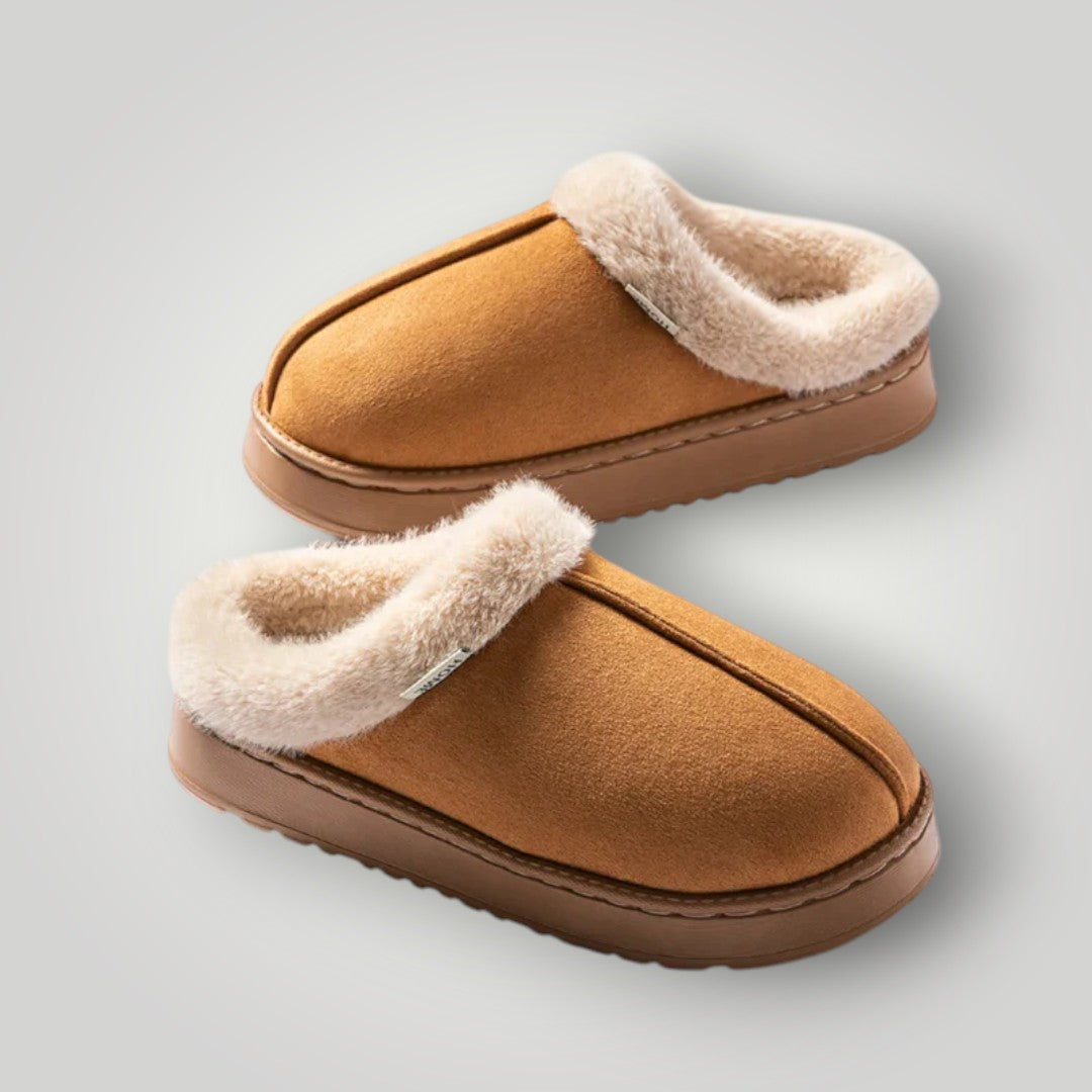 Dames Slippers met Pluche Faux Bont