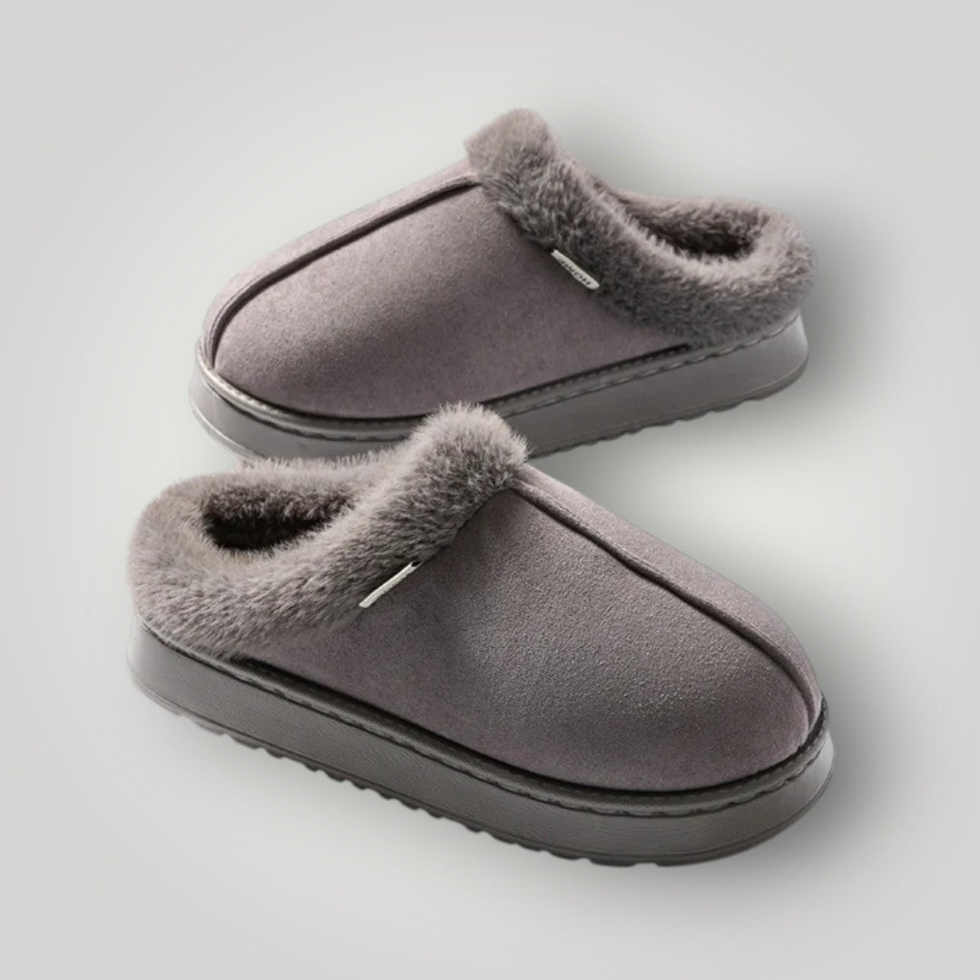 Dames Slippers met Pluche Faux Bont