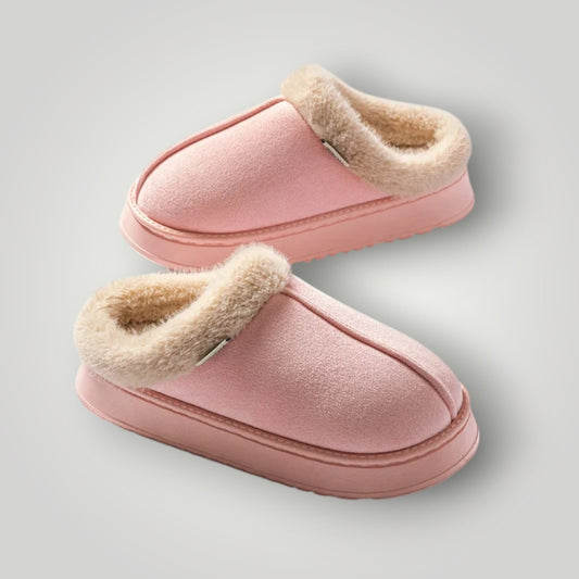 Dames Slippers met Pluche Faux Bont