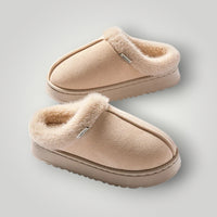 Dames Slippers met Pluche Faux Bont