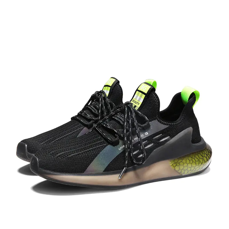 Men's Breathable Flyknit Outdoor Running Sneakers