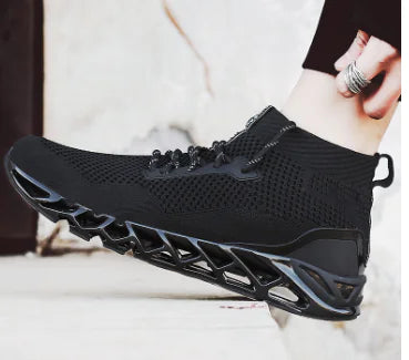 Men's Flyknit Mesh Sneakers for Outdoor Running