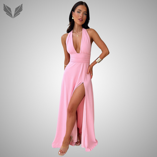 Sexy Backless Fashion Dress (Roze)