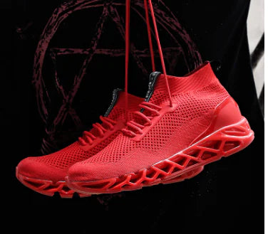 Men's Flyknit Mesh Sneakers for Outdoor Running