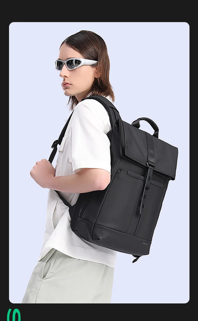 BANGE 15.6-inch laptop Men's business backpack waterproof multi compartment travel bag Black backpack suitable for men and women