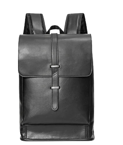 Black Oil Wax Leather Backpack