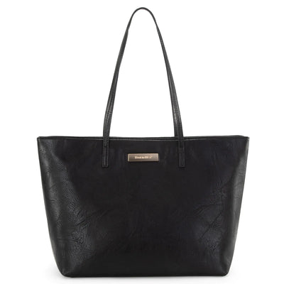 Montana West Tote Shoulder Bags for Women Large Tote Handbags Purses for Women Black Vegan Leather Tote Ladies Handbags Top Handle Satchel Hobo Bags for Women with Zipper MWC-261BK