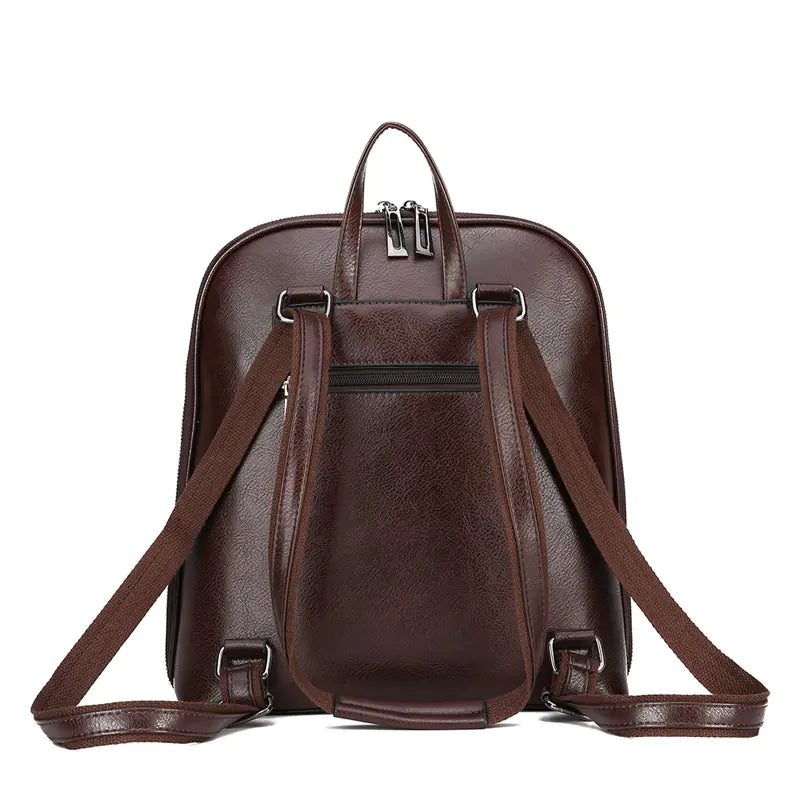 Casual Travel Leather Backpack for Women