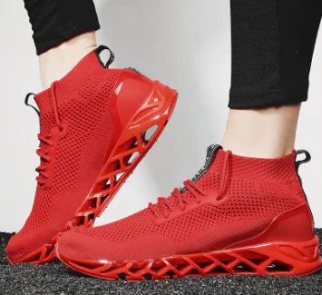 Men's Flyknit Mesh Sneakers for Outdoor Running