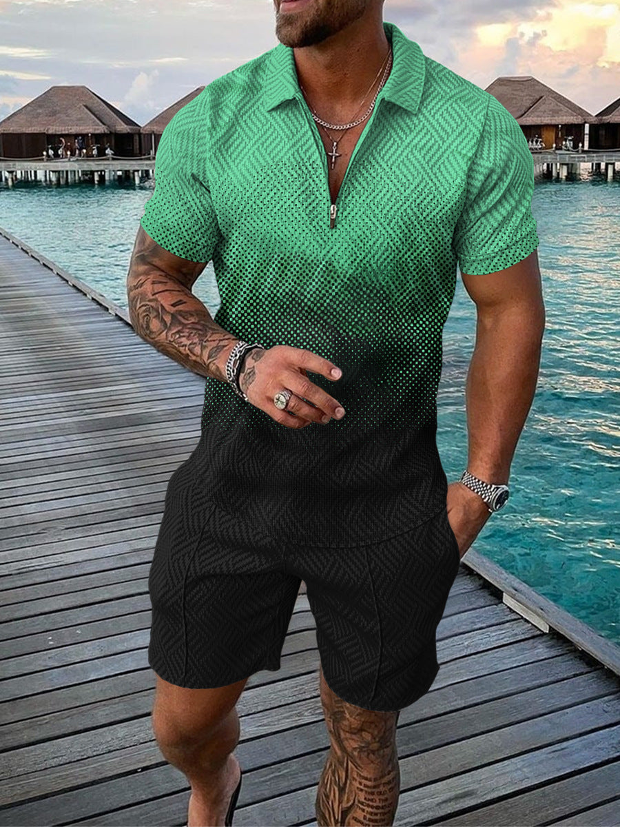Men's Casual Polo/Short Set X (Stijl 2)