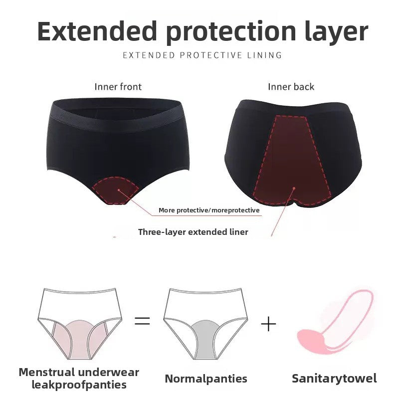 Cotton period underwear mid waist