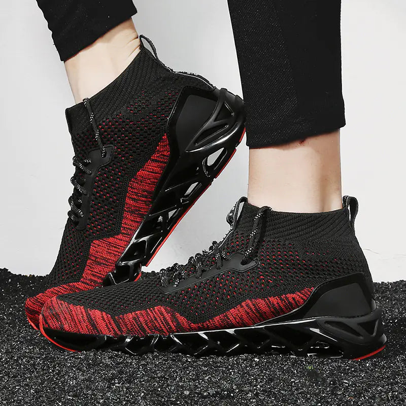 Men's Flyknit Mesh Sneakers for Outdoor Running