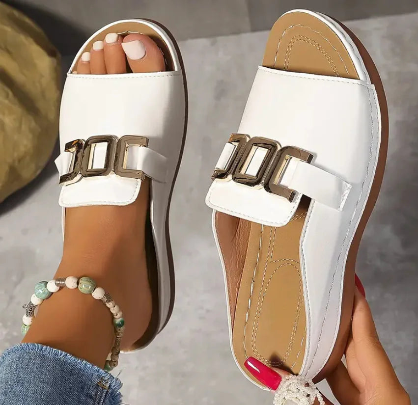 Chain Wedge Sandals