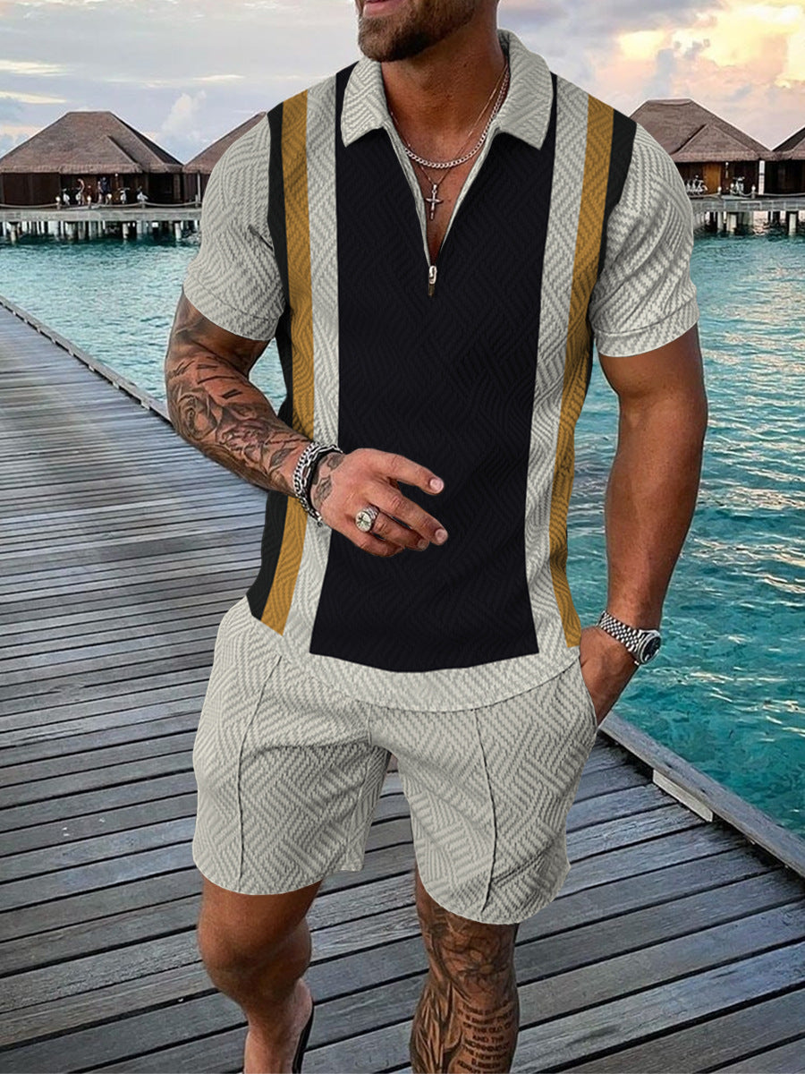 Men's Casual Polo/Short Set