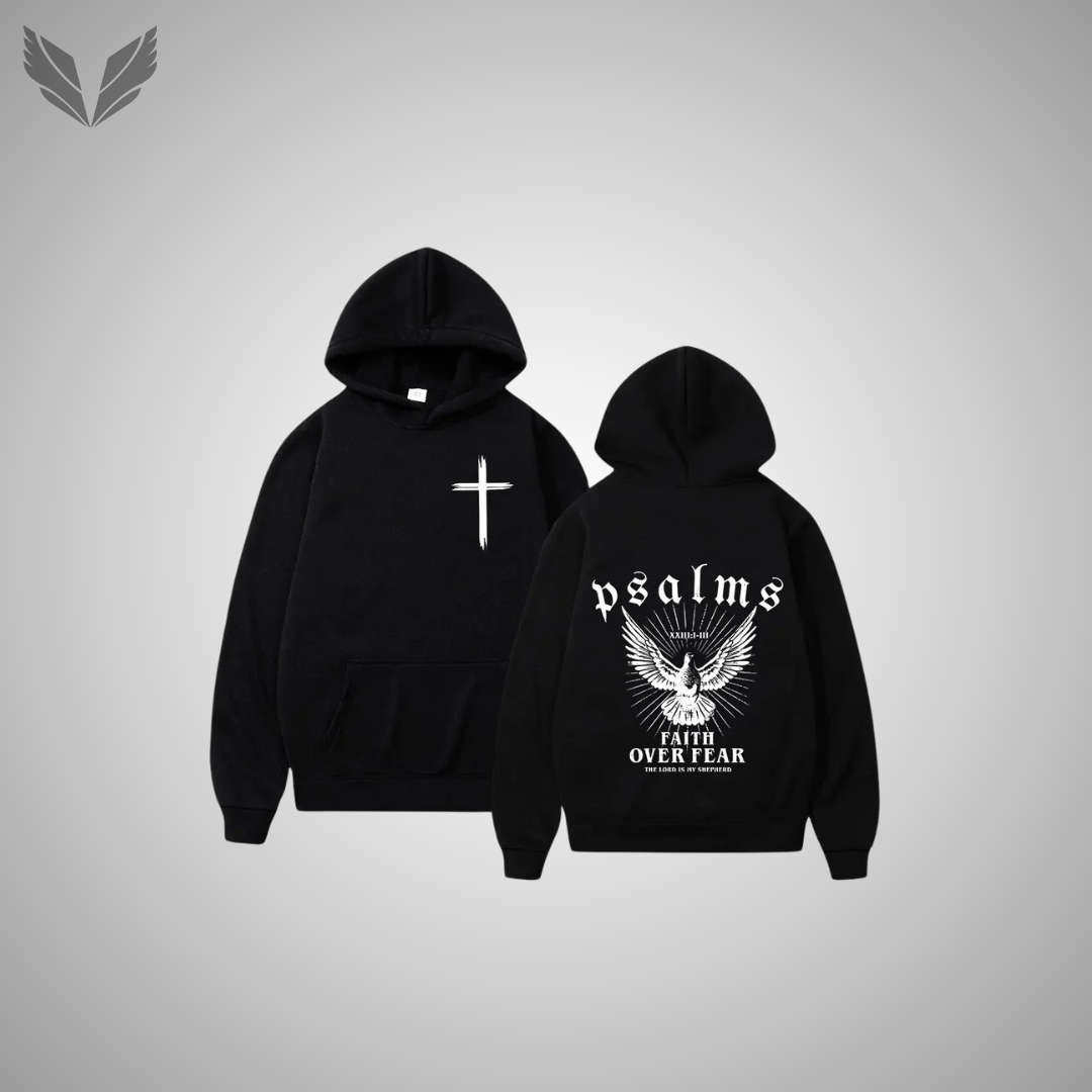 Verdano - Psalms Faith Over Fear - Hoodie (Black)