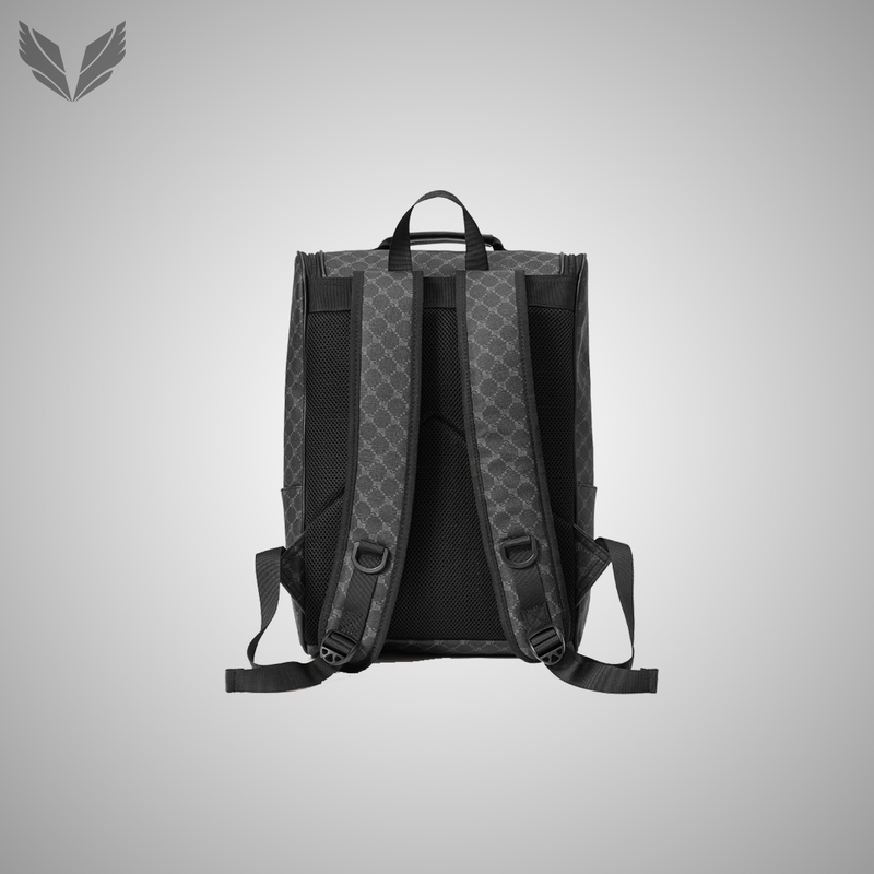 Slim Black Print Backpack