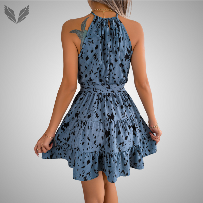 Leopard Dress Summer (Blauw)