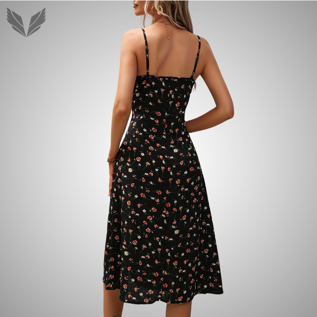 Sexy Summer Dot Dress (Zwart)