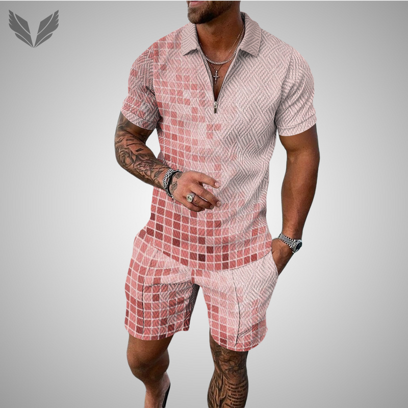 Men's Casual Polo/Short Set X (Stijl 9)