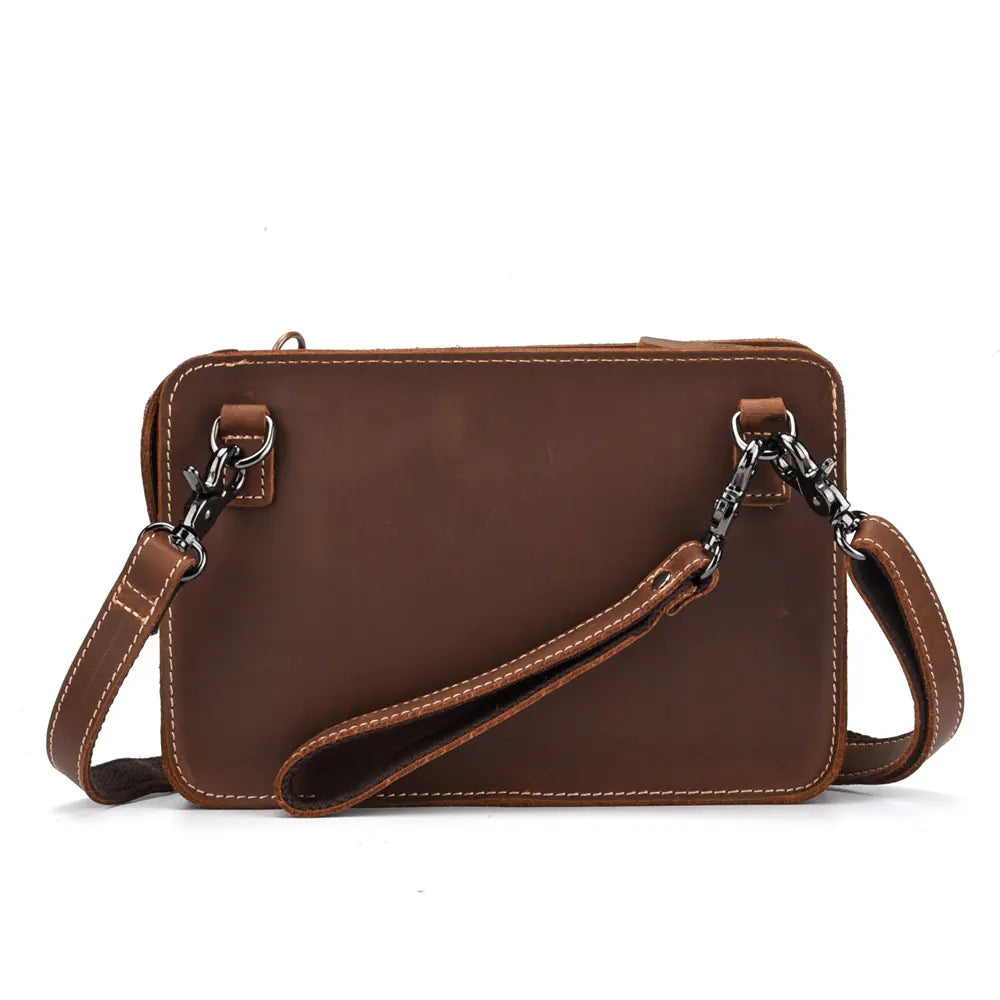 Retro Cowhide Single Shoulder Messenger Bag