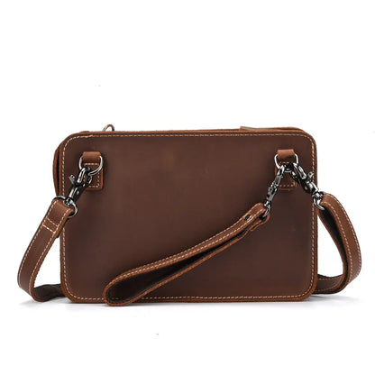 Retro Cowhide Single Shoulder Messenger Bag