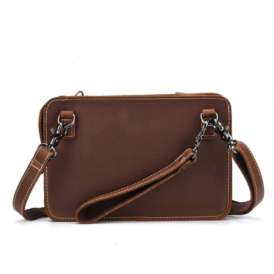 Retro Cowhide Single Shoulder Messenger Bag