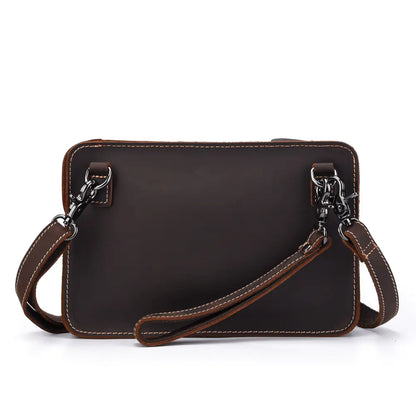 Retro Cowhide Single Shoulder Messenger Bag