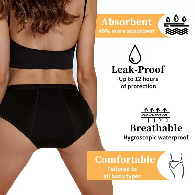 Cotton period underwear mid waist