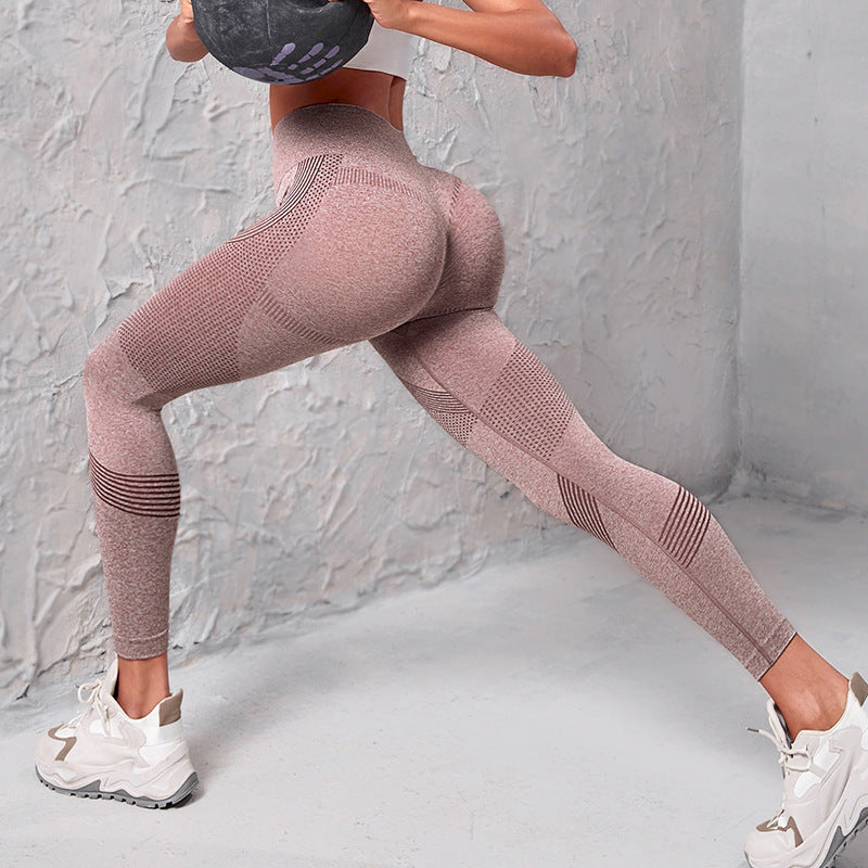 High Waist Seamless Yoga Pants Women's Solid Color Dot Striped Print Butt Lifting Leggings Fitness Running Sports Gym Legging Outfits