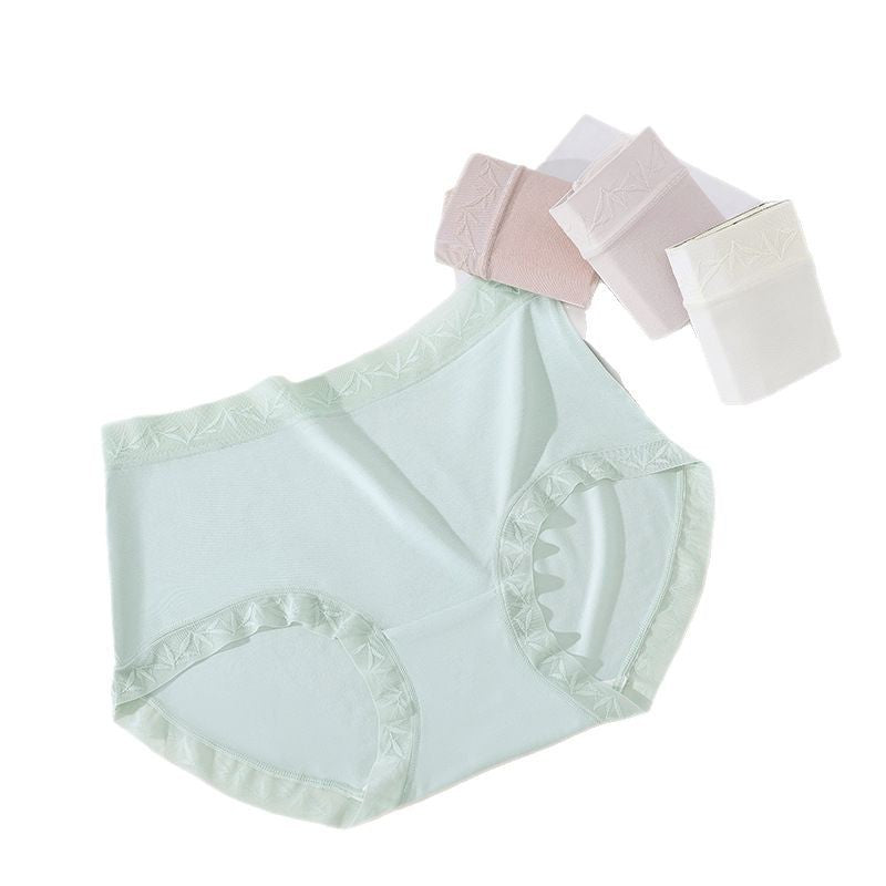 Natural Bamboo Fiber 10A Antibacterial Womens Mid Waist Underwear