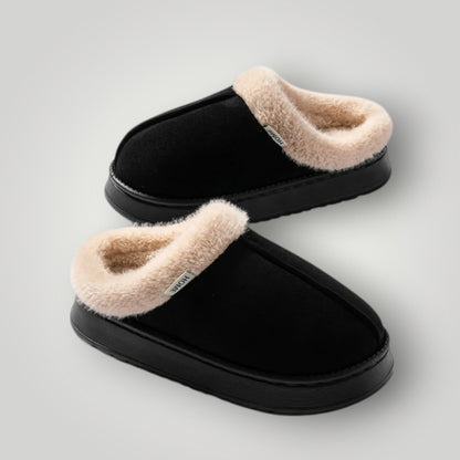 Dames Slippers met Pluche Faux Bont