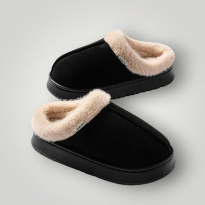Dames Slippers met Pluche Faux Bont