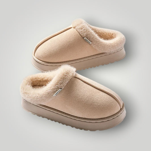 Dames Slippers met Pluche Faux Bont