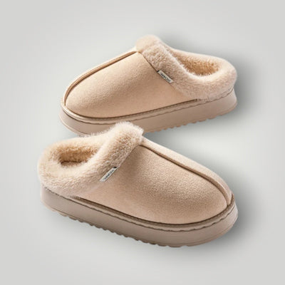 Dames Slippers met Pluche Faux Bont