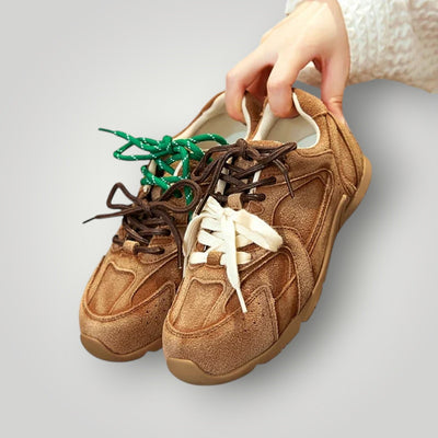 Heren Sneakers Suède met Dubbel Kanten Ontwerp