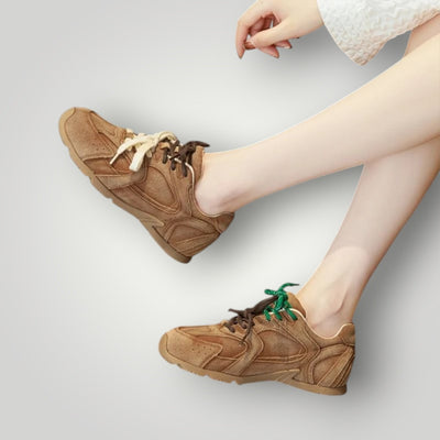 Heren Sneakers Suède met Dubbel Kanten Ontwerp