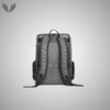 Leather Black Print Backpack